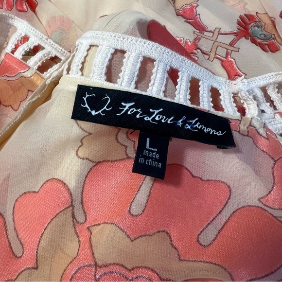 For Love & Lemons sz L Barcelona Maxi Dress Long Sleeves Creme - Picture 5 of 13